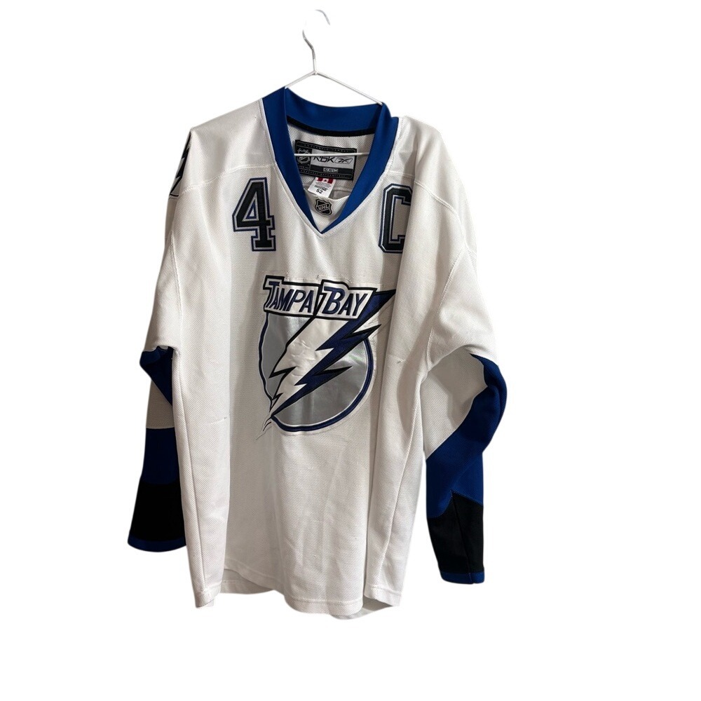 Reebok Tampa Bay Lightning Vincent Lecavalier #4 NHL Jersey White Size 52‎